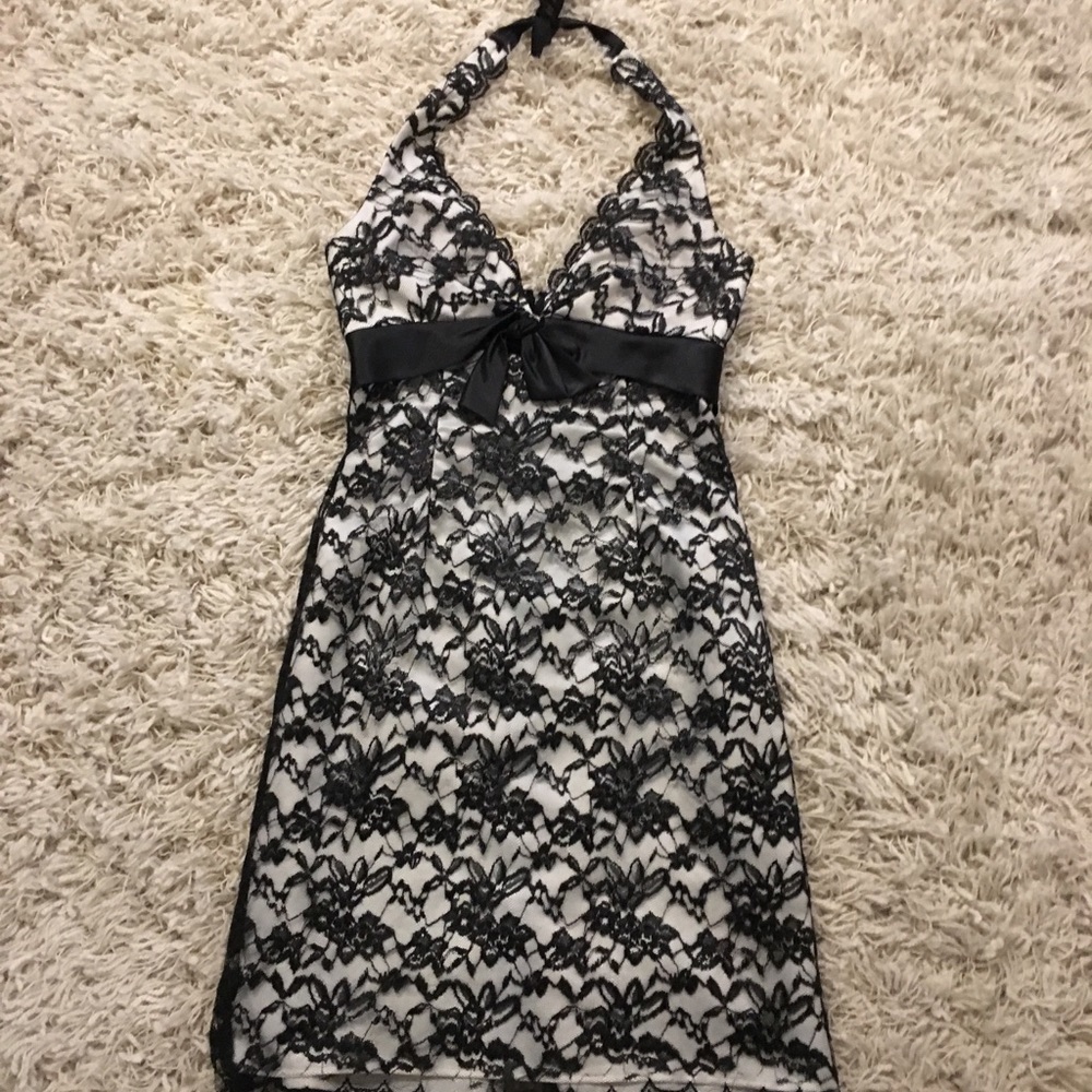WHBM lace halter dress